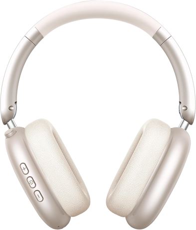 Noise-Canceling Headphones Bluetooth 5.3 with Microphone, Foldable Earpads
