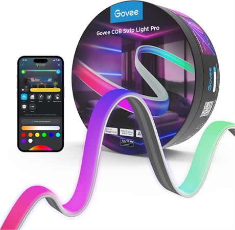 Lumière LED COB Govee, RGBIC, Alexa, Mode Musique, 16.4ft