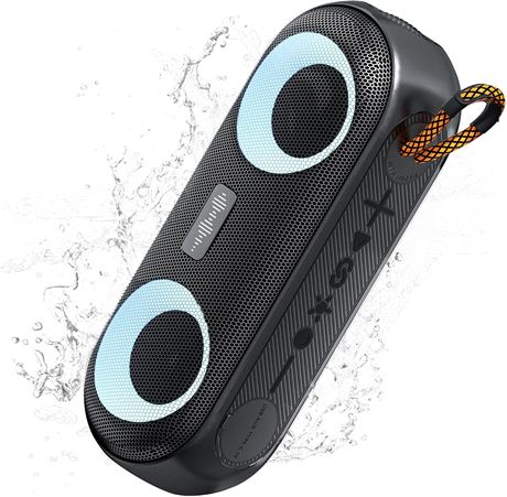 20W Bluetooth Speaker IPX6 Waterproof, Portable LED Wireless TWS Pairing, 6H