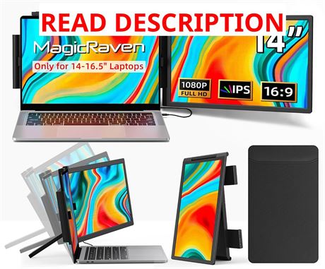 cran portable IPS 14" 1080p pour 14 16,5" USB-C/HDMI Plug and Play