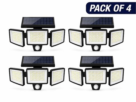 Solar Motion Sensor Outdoor Lights - 2500LM Bright LED Security Flood Light
