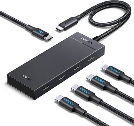 UGREEN hub USB-C 10 Gb/s 5-en-1 avec 4 ports USB-C et PD 100 W