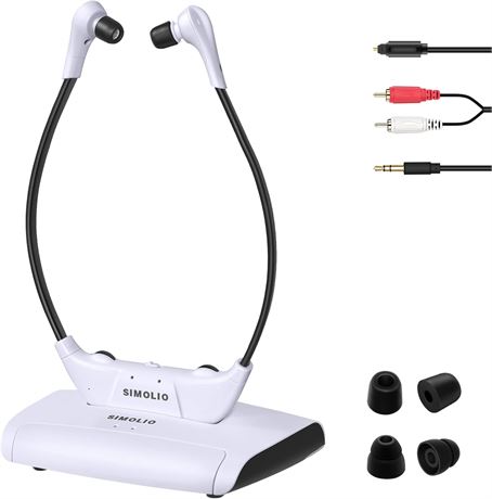 SIMOLIO Casque TV sans fil num rique pour personnes  g es, dialogue clair