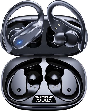 GJB Bluetooth 5.3 Wireless Earbuds, 50H Playtime, ENC Mic, IPX7 Waterproof