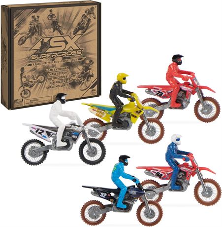 Motos Supercross 1:24 5-Pack Diecast Jouet