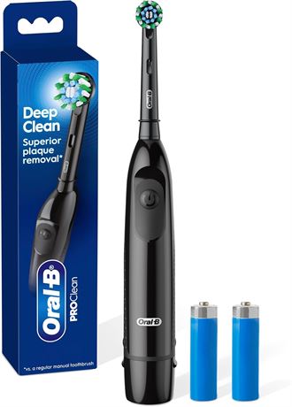 Oral-B Pro 100 CrossAction Battery Powered Toothbrush Black 1 Count