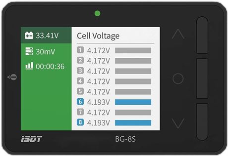 ISDT BG-8S Digital Battery Meter Checker for LiPo/Li-ion/NiMH Batteries