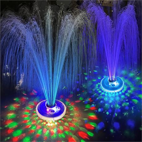 Fontaine Flottante LanPool avec Lumières, Pompe Rechargeable
