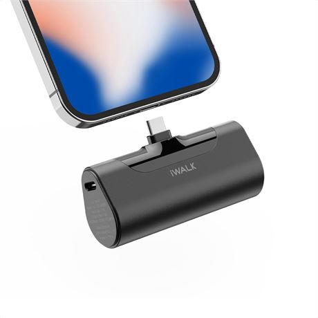 iWALK 4500mAh USB-C Portable Charger for iPhone 17/16/15, 20W Black
