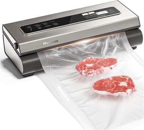 Mesliese Vacuum Sealer Machine, 6-in-1 90Kpa Food Saver with Cutter & Bags
