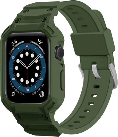 Coque antichoc + bracelet silicone pour Apple Watch 46/42 mm