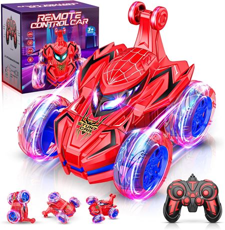 Spider Remote Control Cars for Kids - Stunt Car Toy for Boys & Girls, 3-9