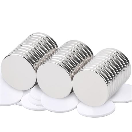 Lot de 50 aimants r frig rateur n odyme 15x2 mm, ronds, adh sifs