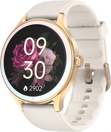 Smartwatch for Women, iPhone/Android, HR, SpO2, Sleep, 100 Sports Waterproof