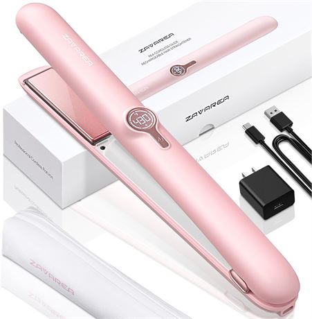 ZAVAREA lisseur boucleur sans fil 2-en-1, 9000mAh, 5 températures