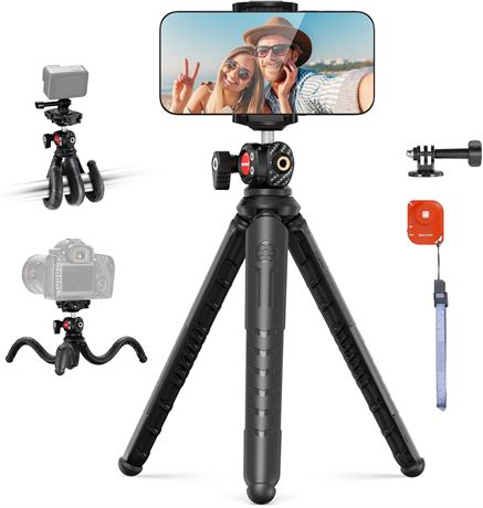 NEEWER Trépied flexible iPhone/GoPro, mini selfie stick + télécommande
