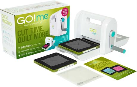 AccuQuilt GO! Me Fabric Cutter Starter Set with 2 GO! Dies, Mat, 5 Patterns