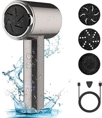 Râpe électrique pieds rechargeable avec aspirateur peau morte