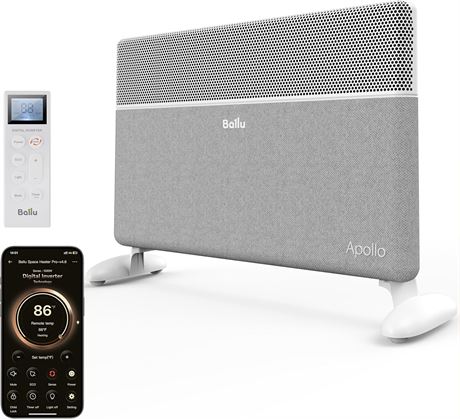 Ballu Convection Panel Space Heater, Smart Quiet, Thermostat, Alexa, White