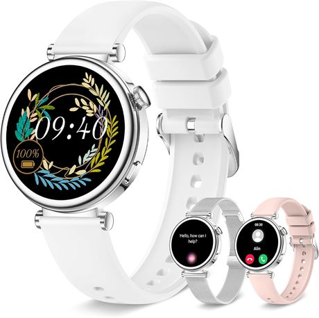 Women Smartwatch Bluetooth Call, 1.27" Heart Rate Monitor, 41mm