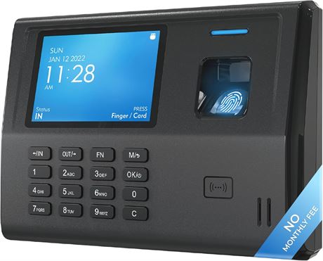 ANVIZ Employee Time Clock Fingerprint RFID PIN No Monthly Fee