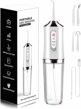 Water Flosser Cordless, 3 Modes, 4 Jets, IPX7