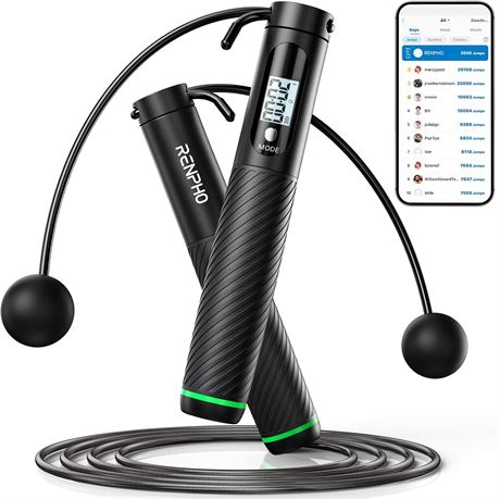 Corde à Sauter Connectée RENPHO Compteur Application Fitness