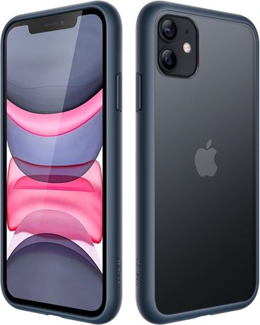 Coque JETech Mat iPhone 11 6.1" Antichoc Protection Anti-Chute Bleu