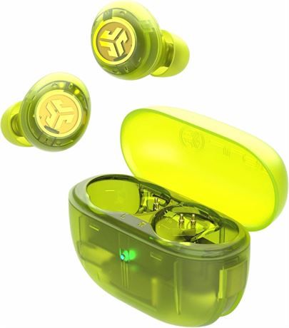 JLab Go Pop ANC  couteurs sans fil,  tui, vert n on, 10 mm drivers
