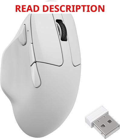 Keychron M7 Souris sans fil 2,4 GHz/Bluetooth, Macro, 66 g - Blanc