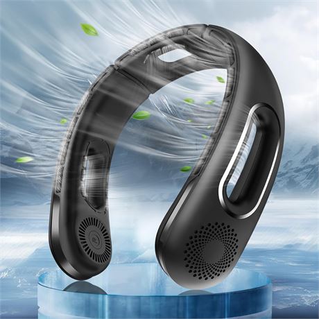 Hotsales Neck Fan Hands Free Bladeless Portable Rechargeable 4 Speed Cooling
