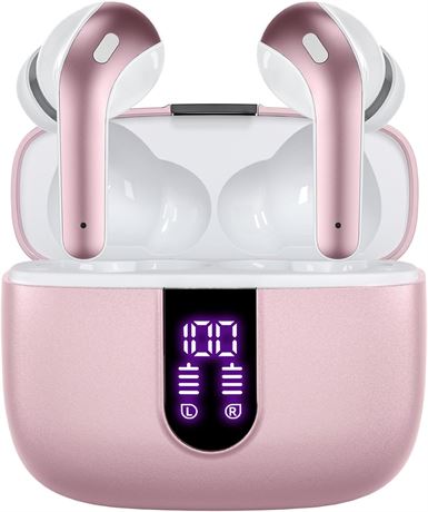 TAGRY True Wireless Earbuds 60H Playback with LED Display and IPX5