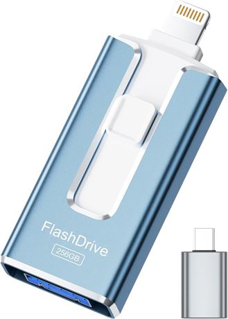 MFi Certified Flash Drive for iPhone/iPad 256GB USB Memory Stick