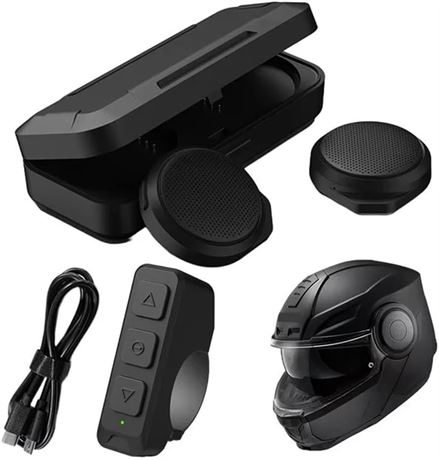 Motorcycle Helmet Headset with Noise-Canceling Earphone