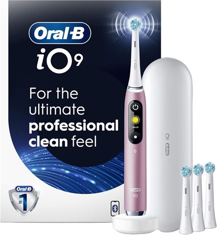 Oral-B iO8 Electric Toothbrush Rose Quartz, iO Series 8, 1 Brush, 4 Heads
