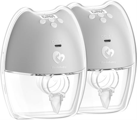 Bellababy Hands-Free Wearable Electric Double Breast Pump, 4 Modes 9 Levels,