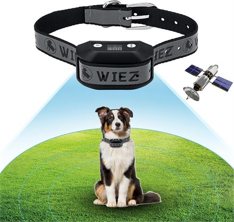 WIEZ GPS Wireless Dog Fence Outdoor Pet Containment Rechargeable