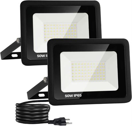 Projecteurs Extérieurs 5000LM IP65 Étanches LED 6000K Lot de 2