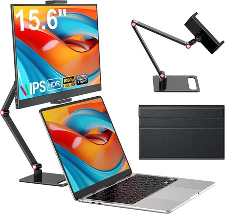 ZSCMALLS 15.6" Portable Monitor FHD USB-C HDMI IPS Display