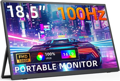 18.5" Portable Monitor 1080P IPS HDR USB-C HDMI