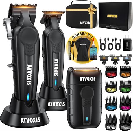 Tondeuses   cheveux professionnelles pour hommes   kit sans fil de barbier