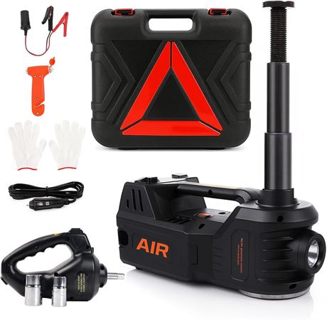 STANDTALL Cric auto 5 t avec gonfleur et LED pour kit pneus d'urgence