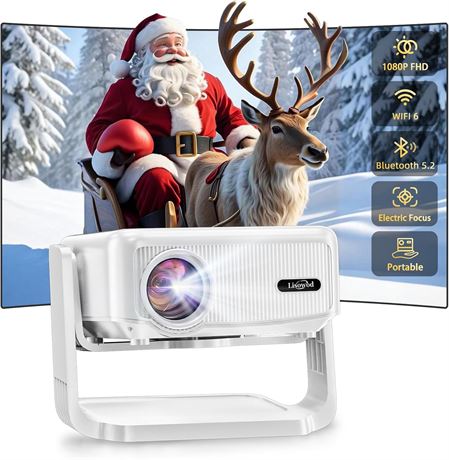 Mini projecteur Bluetooth WiFi autofocus 1080p Lisowod