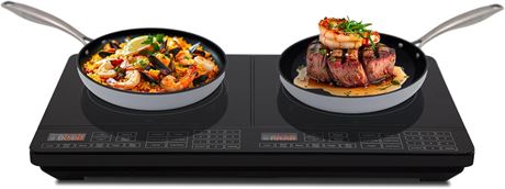 Nuwave Double br leur d induction de comptoir, 900/1800 W, 20,3 cm, 50 prg