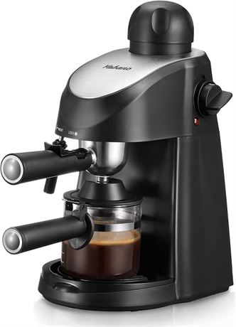Machine expresso Yabano 3.5 bars avec mousseur lait vapeur cappuccino noir