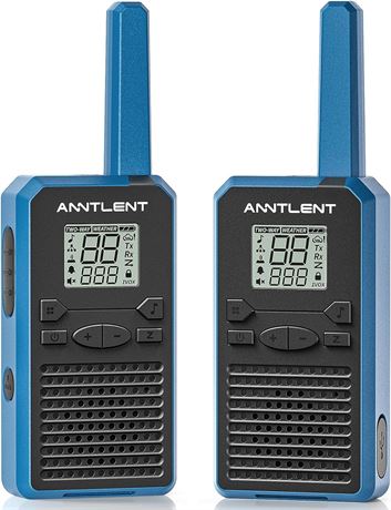 Walkie Talkies Long Range, 2-Pack, Rechargeable Waterproof Radios, 1500mAh