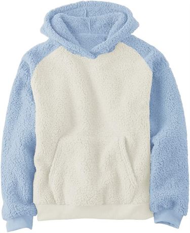 Kids Sherpa Hoodie, Fleece Pullover, Warm Outdoor Wear