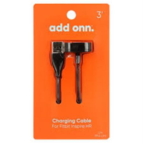 onn. 3ft USB Charging Cable for Fitbit Inspire HR