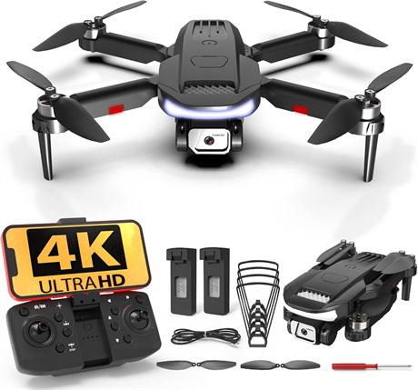 Drone FERIETELF 4K, Caméra, Léger, Vol 28 min, Motions Flip 3D