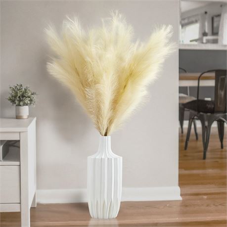 Faux pampas 8 tiges 43" beige déco maison
